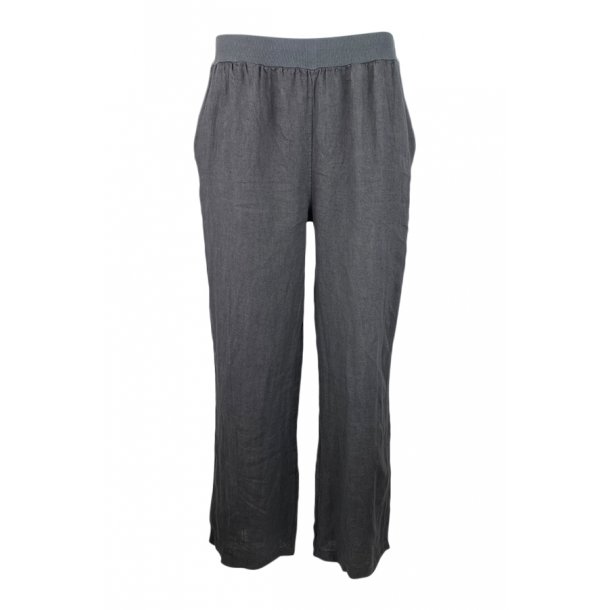 lisbet's lino pants wide legs dark grey