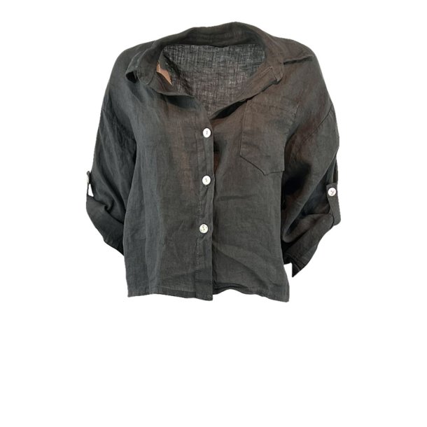 Hopeful jacket linen dark grey