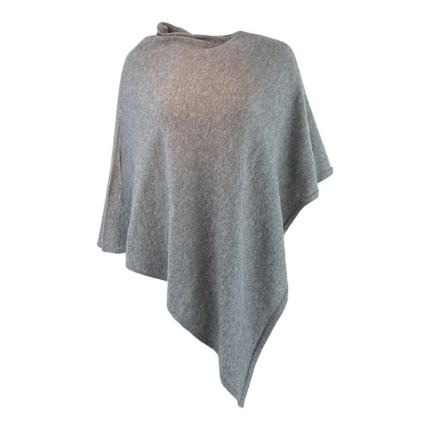 Cashmere poncho  grey melange