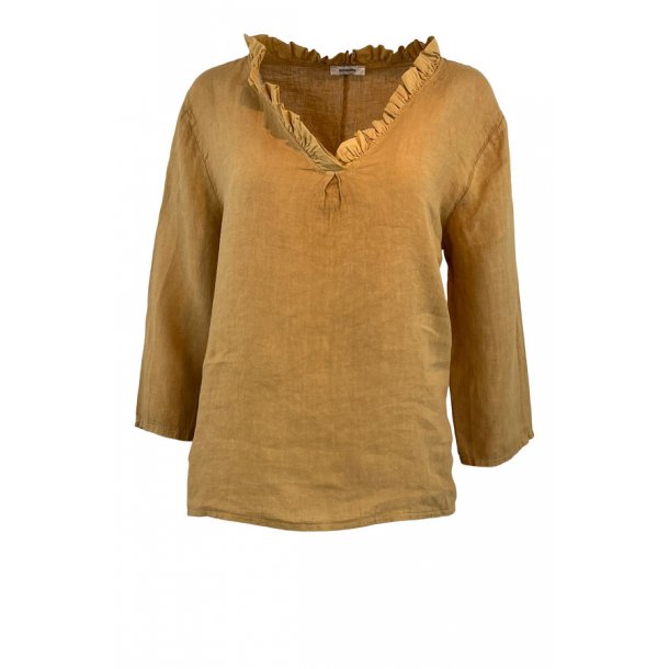 Ann linen shirt light camel S/M