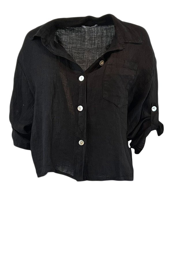 Hopeful jacket linen Black