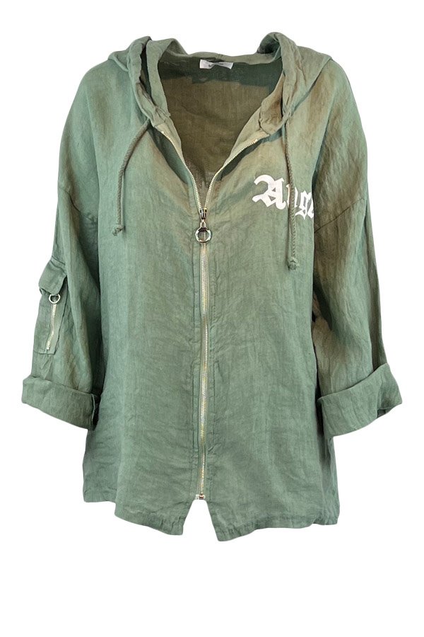 Angel lino jacket army green