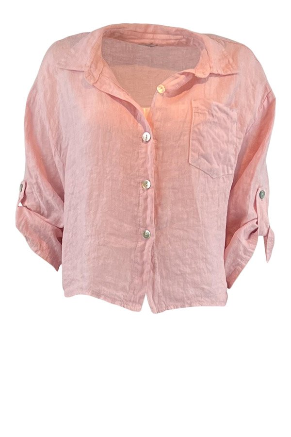 Hopeful jacket linen rosa