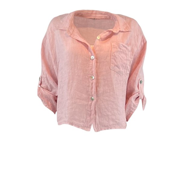 Hopeful jacket linen rosa