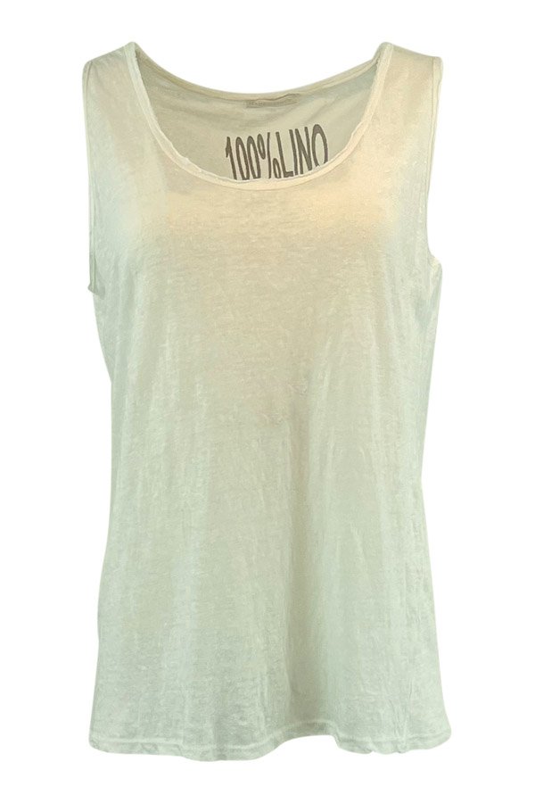 Tee 100% lino off white