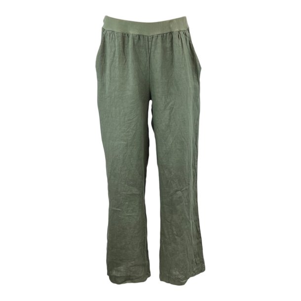 lisbet's lino pants wide legs army green