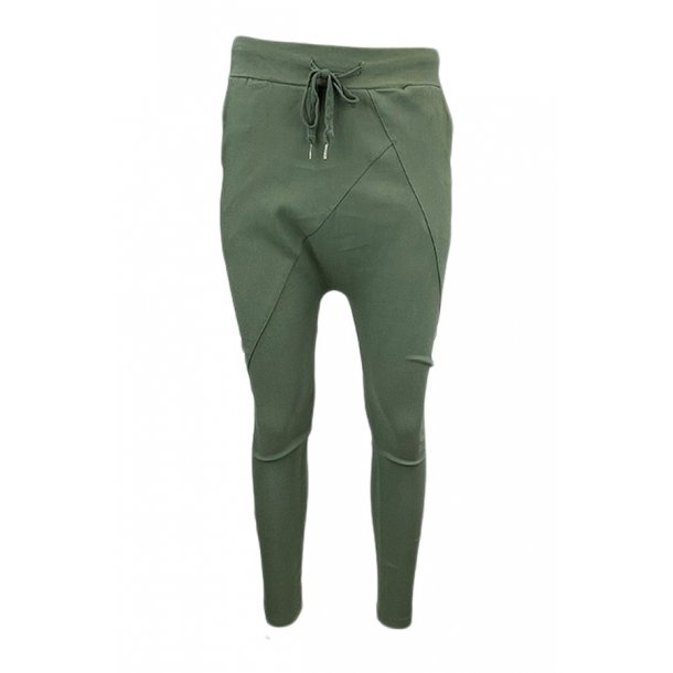 Baggy pants strechi army green one size