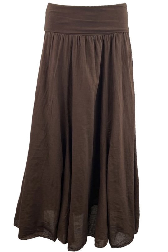 Skovbjerg cotton skirt brown