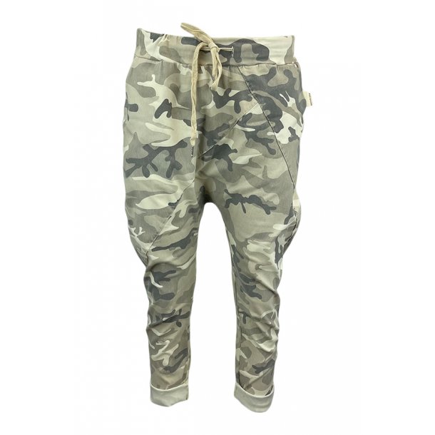 Baggy camouflage pants  strechi  light grey one size