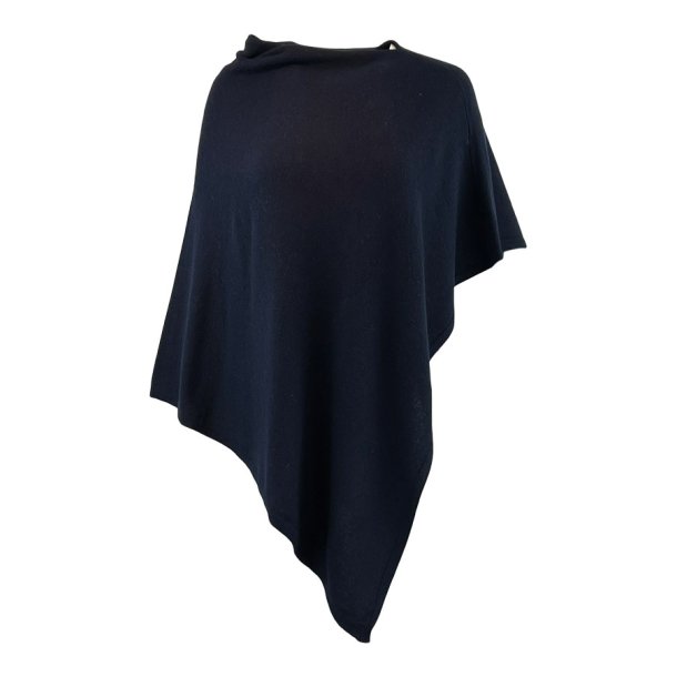 Cashmere poncho  navy blue