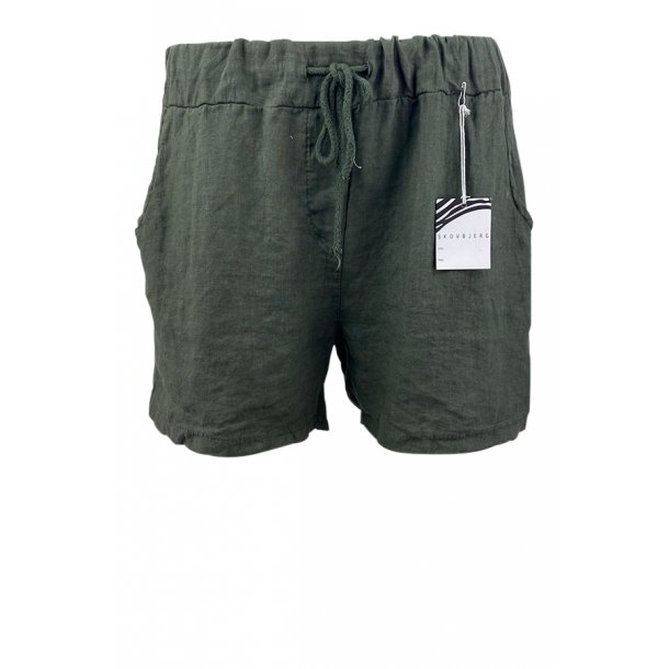 linen shorts  army green