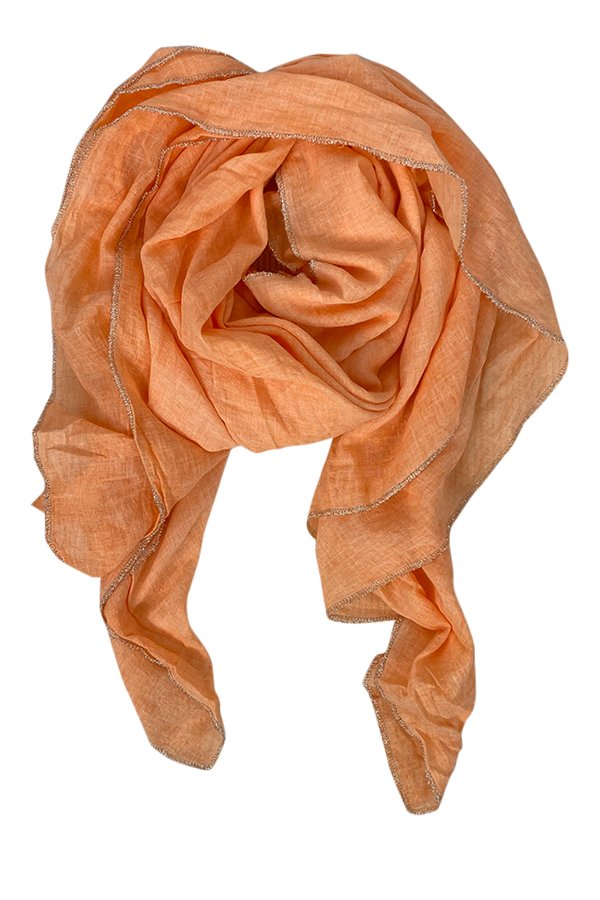 100% cotton scarf w/silver borden