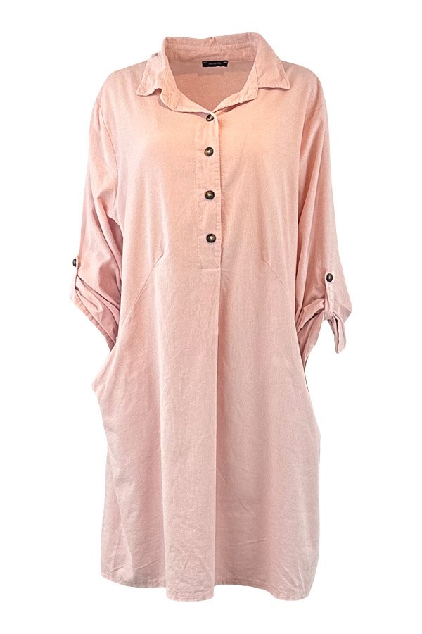 Cecilia tunika kjole i baby flj  Dusty rosa