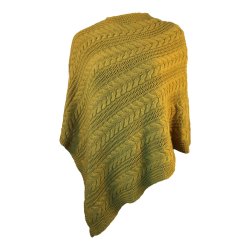 Cable knit poncho