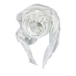 100% cotton scarf w/silver borden