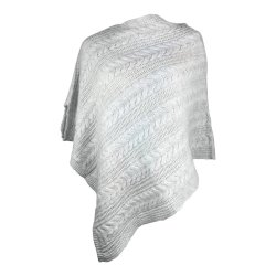 Cable knit poncho