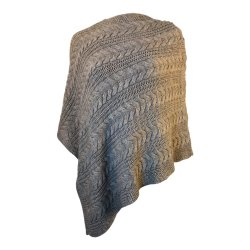 Cable knit poncho