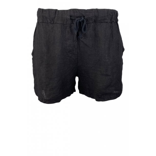 linen shorts  black