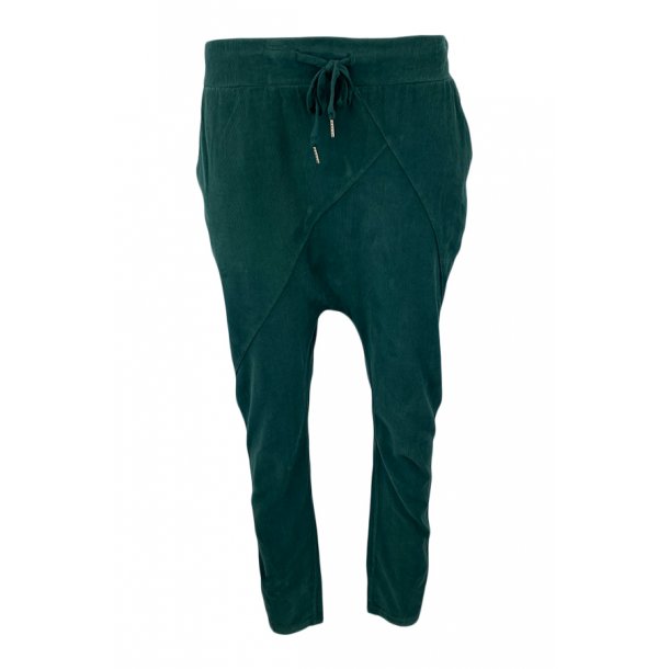 Baggy pants cordyroy dark bottle green S/M