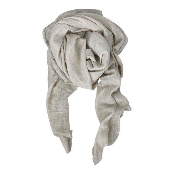 100% cotton scarf w/silver borden sand