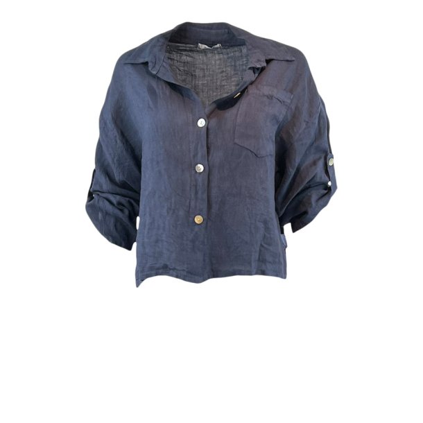 Hopeful jacket linen navy blue