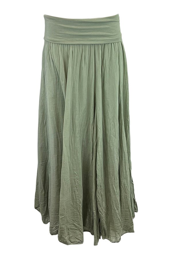 Skovbjerg cotton skirt army green