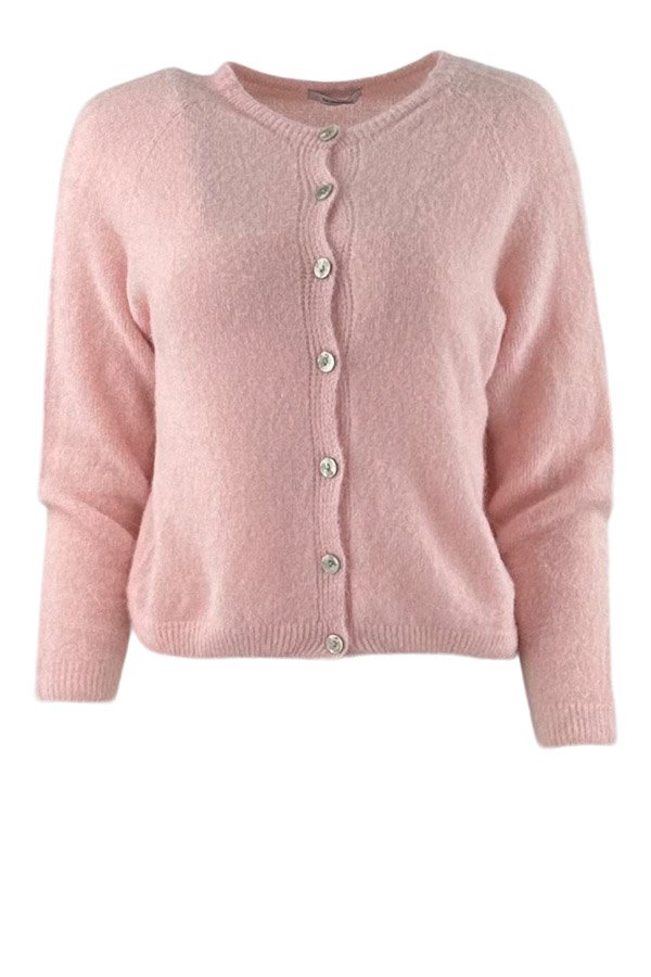 Freya baby alpace mix cardigan rosa