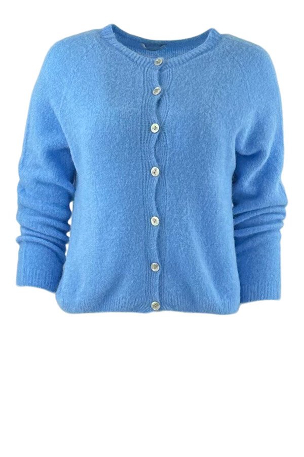 Freya baby alpace mix cardigan jeans blue