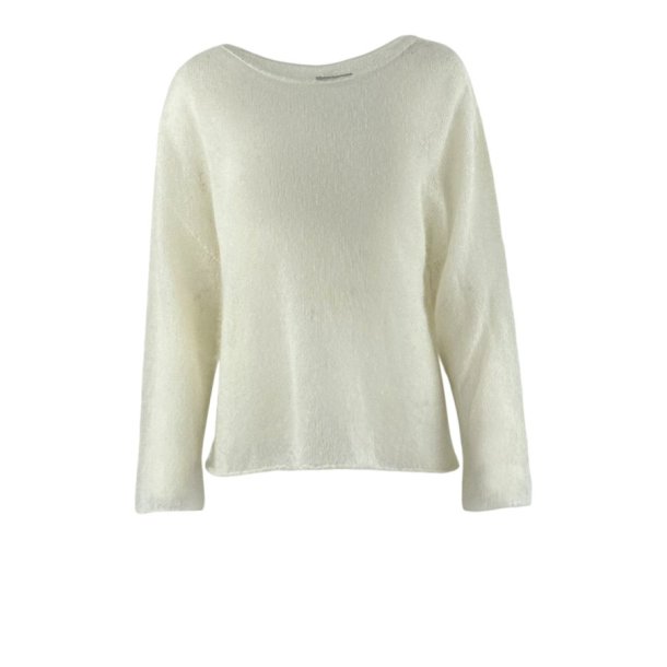 Livia kid mohair strik bluse white