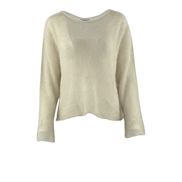 Livia kid mohair strik bluse sand
