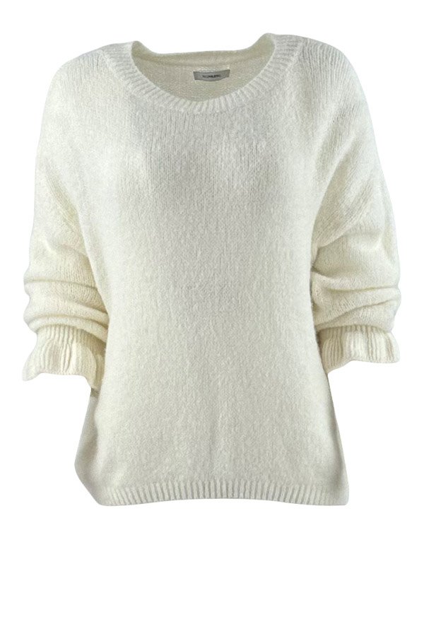 Melani alpaca strik off white