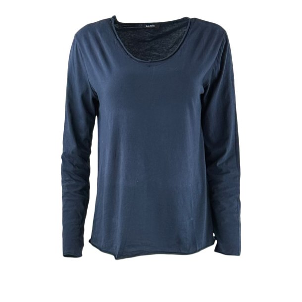 Basic cotton t-shirt one size L/S - 8 farver navy blue