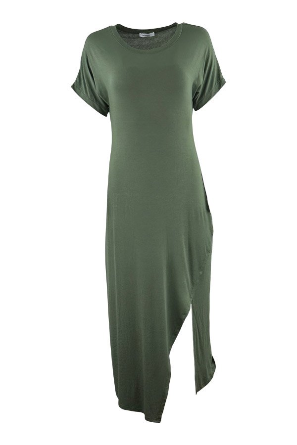 Sinea kjole jersey army green