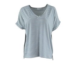 Esma kort rmet stribet Tee