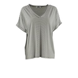 Esma kort rmet stribet Tee