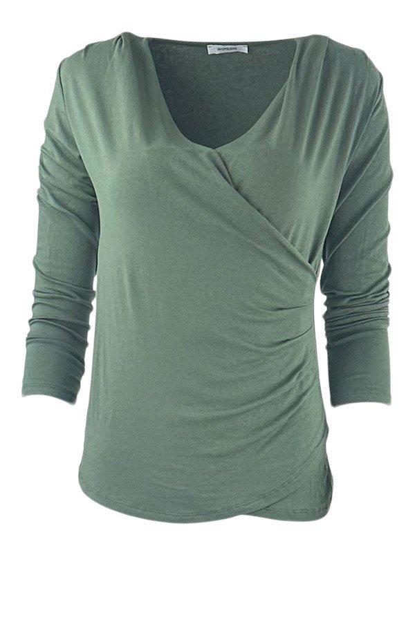 Cross-over tee army green