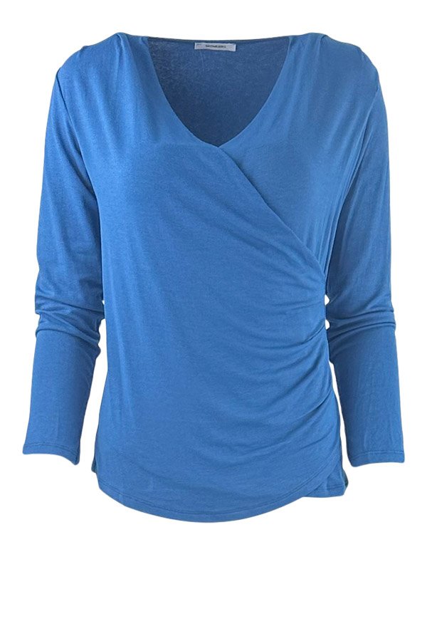 Cross-over tee blue