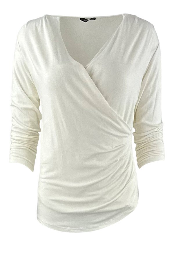 Cross-over tee white