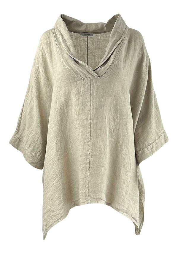 Ulrika hør bluse sand