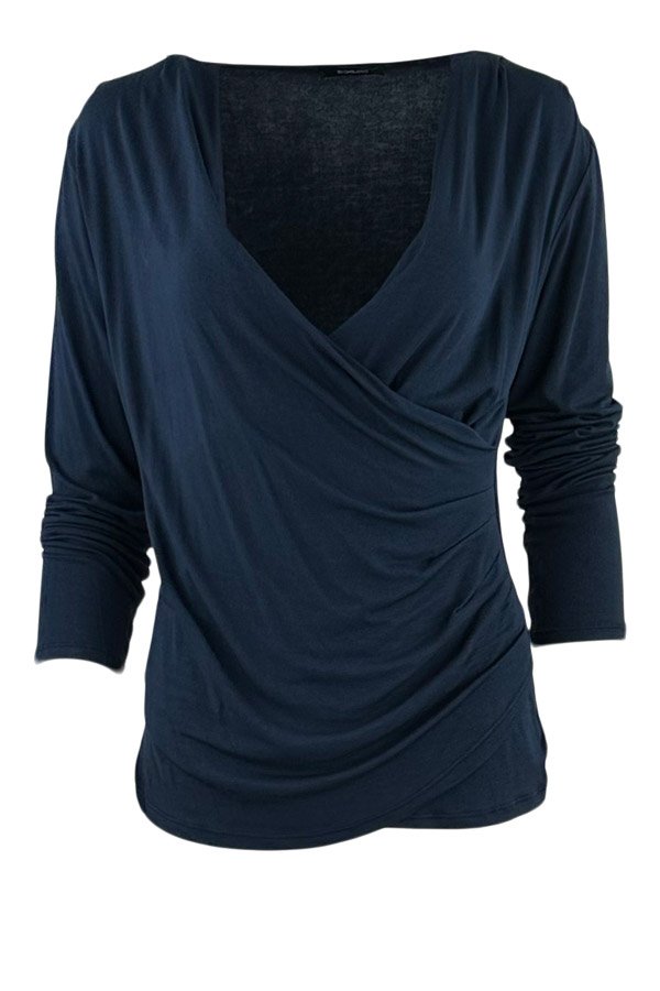 Cross-over tee navy blue