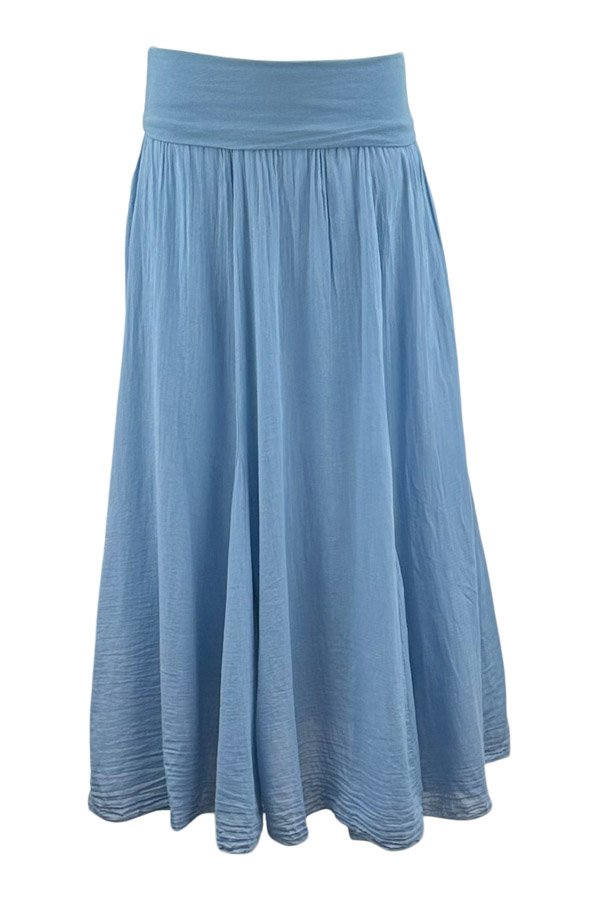 Skovbjerg cotton skirt jeans blue