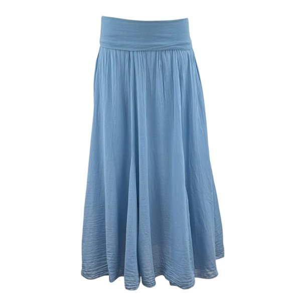 Skovbjerg cotton skirt jeans blue