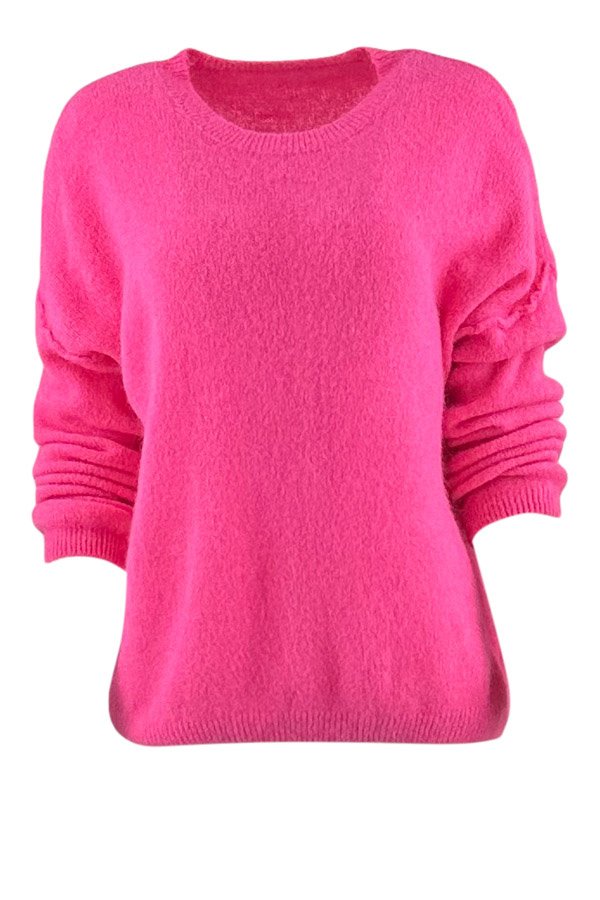 Mynthe baby alpaca mix strik pink