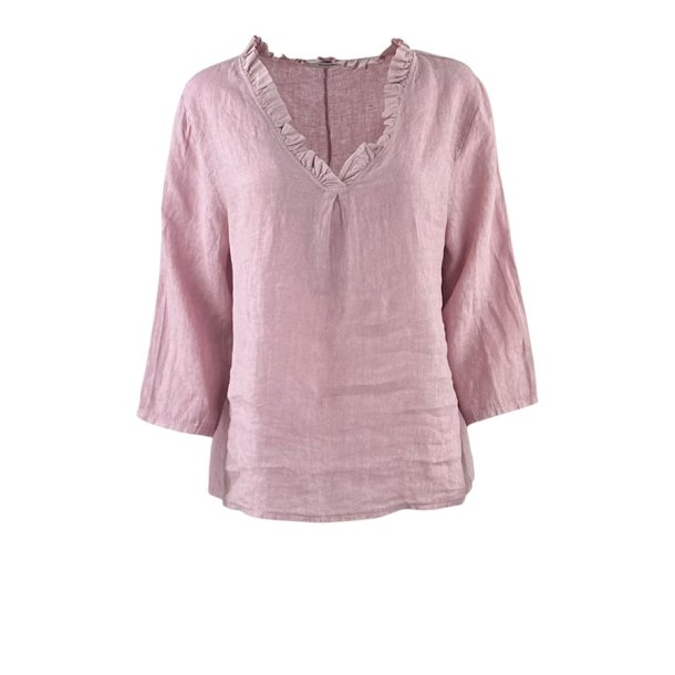 Ann linen shirt rosa one size