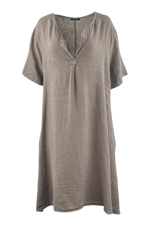 Anne linen dress fango