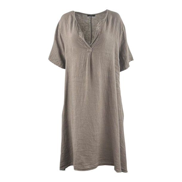 Anne linen dress fango
