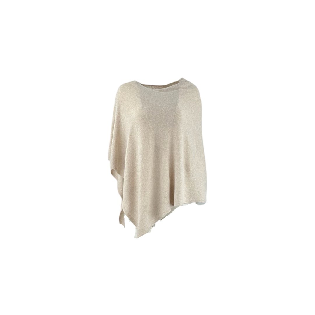 Cashmere mix poncho t22 sand