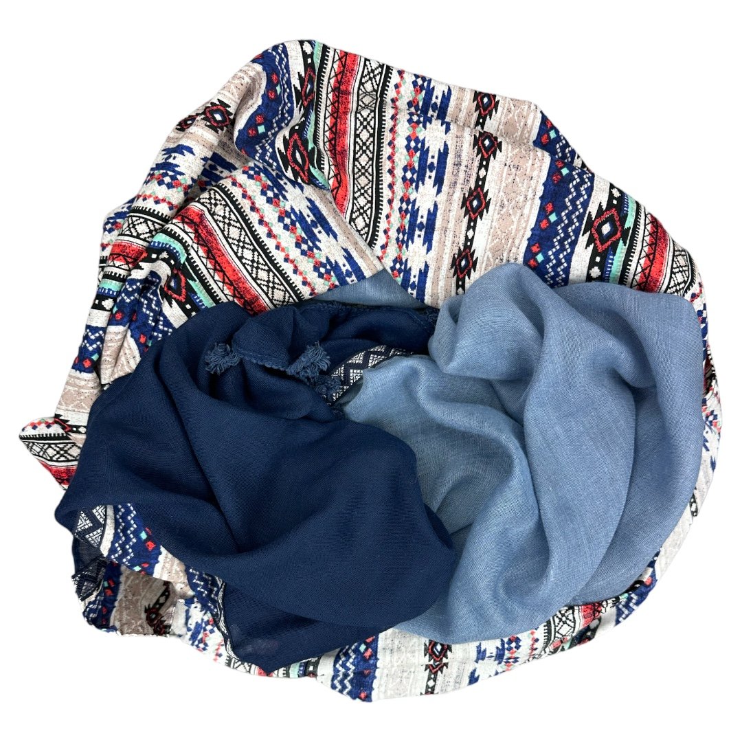 Tørkkæde med print & kvaster blue