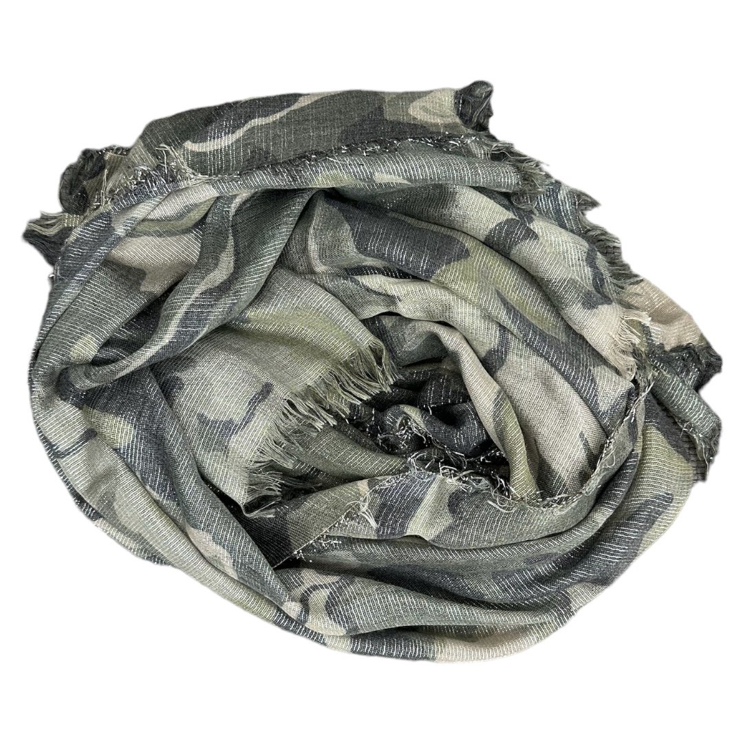 Lurex camo tørklæde army green camouflage
